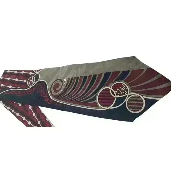 Retro Neck tie MCM Modernist Brutalist Silk Abstract Palatina Necktie Vintage - Picture 4 of 13